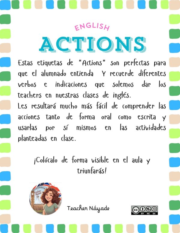 DAILY ENGLISH ACTIONS IN THE CLASSROOM