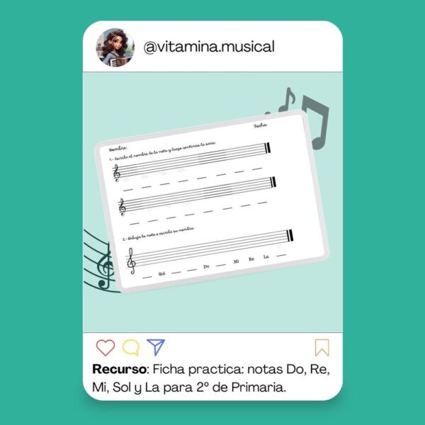 Ficha práctica (DO, RE, MI, SOL Y LA)
