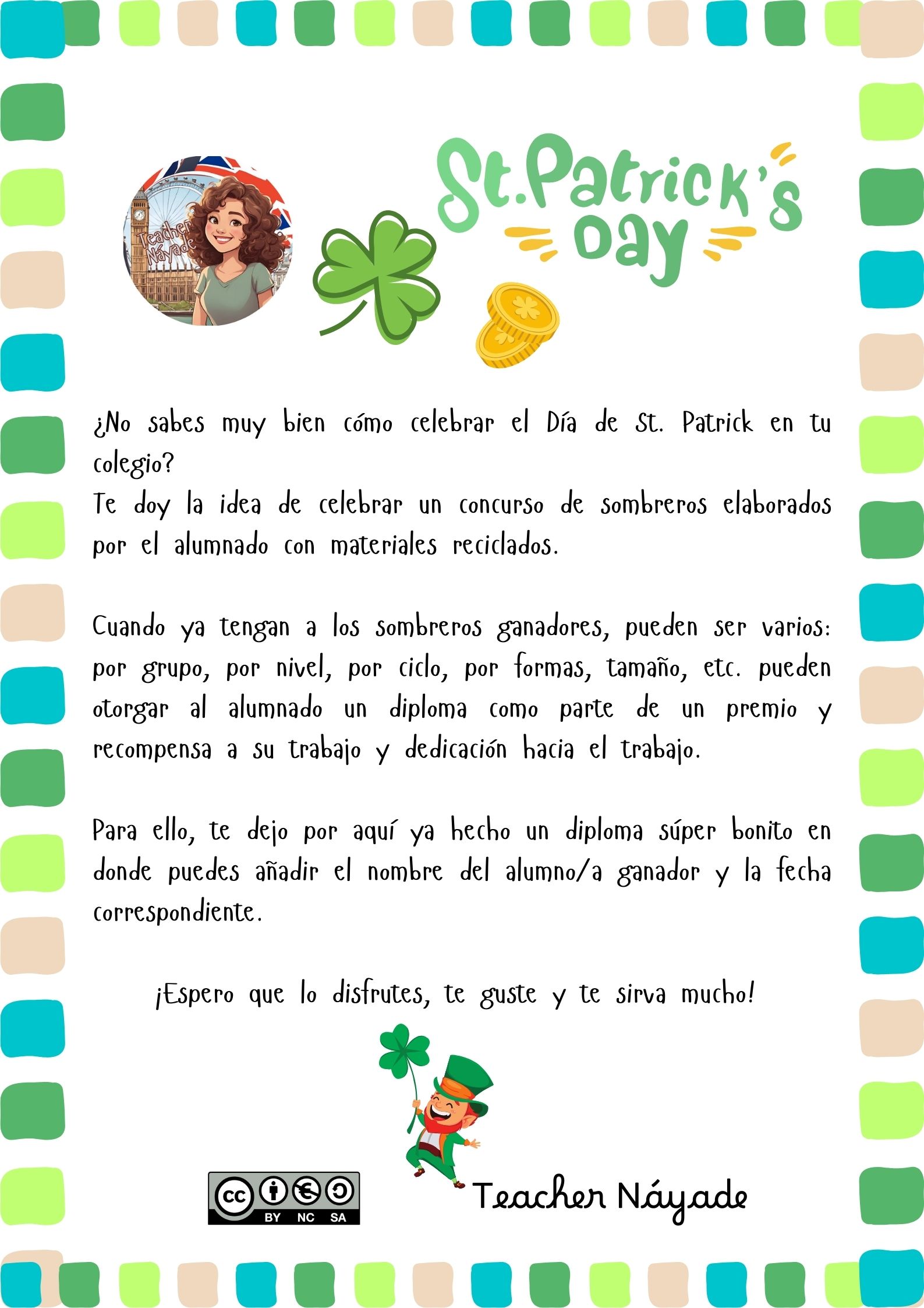 ST. PATRICK´S HAT CONTEST DIPLOMA