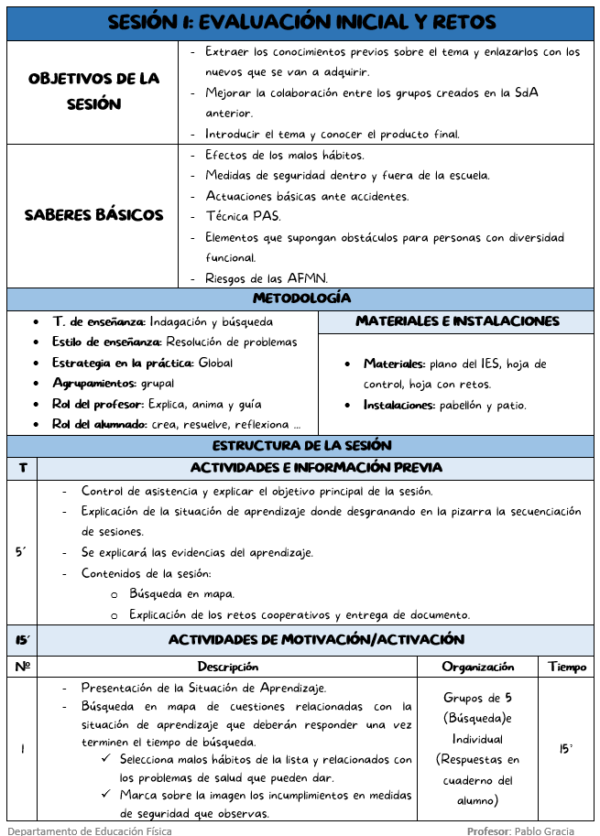 Situación de aprendizaje - PRIMEROS AUXILIOS Y MEDIDAS DE SEGURIDAD - Imagen 5