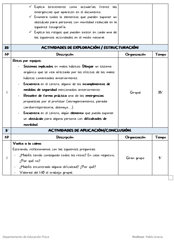 Situación de aprendizaje - PRIMEROS AUXILIOS Y MEDIDAS DE SEGURIDAD - Imagen 6
