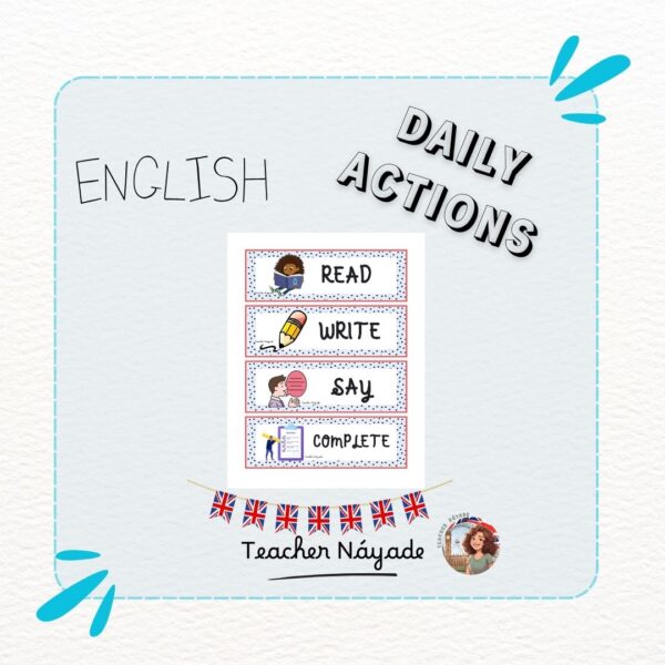 DAILY ENGLISH ACTIONS IN THE CLASSROOM - Imagen 4