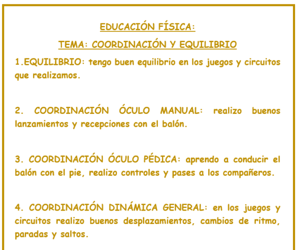 Situación de aprendizaje Coordinación y equilibrio 2º y 3º Primaria: sesiones, fichas e instrumentos de evaluación.