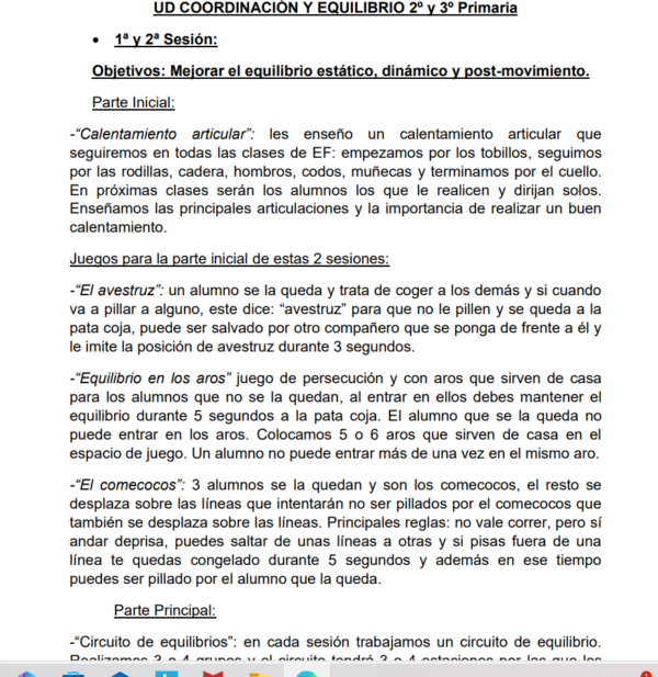 Situación de aprendizaje Coordinación y equilibrio 2º y 3º Primaria: sesiones, fichas e instrumentos de evaluación. - Imagen 3