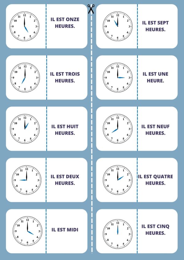 Aprende las horas en francés