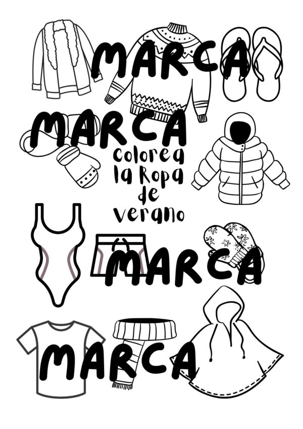 Colorear ropa de verano o invierno