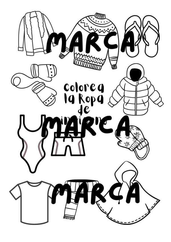 Colorear ropa de verano o invierno - Imagen 2