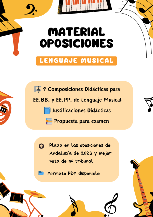 Pack Oposiciones Lenguaje Musical: Composiciones y justificaciones didácticas