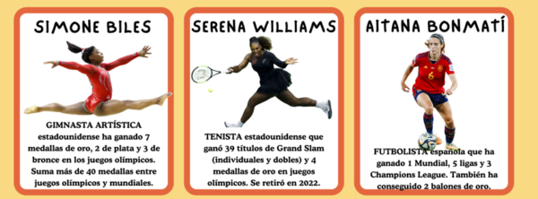 30 cartas deportistas rEFerentes masculinos y femeninos. - Imagen 2
