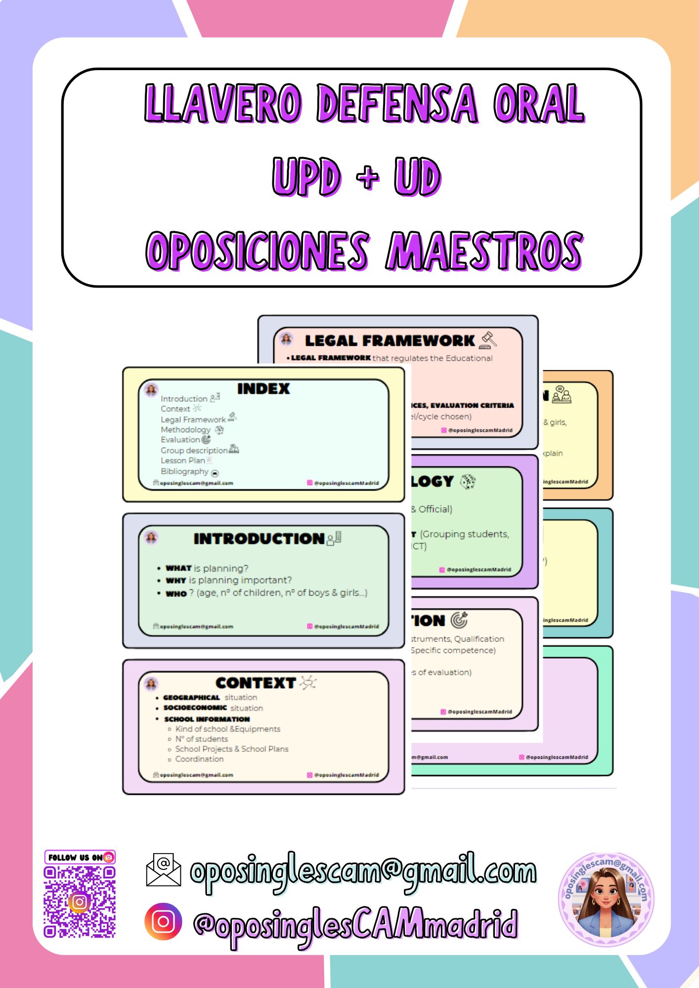 Llavero DEFENSA ORAL oposiciones maestros