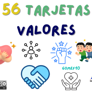 56 TARJETAS DE VALORES PARA EF Y ENTRENAMIENTOS DEPORTIVOS