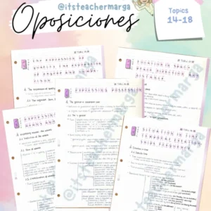 Oposiciones secundaria inglés: Topics 14-18