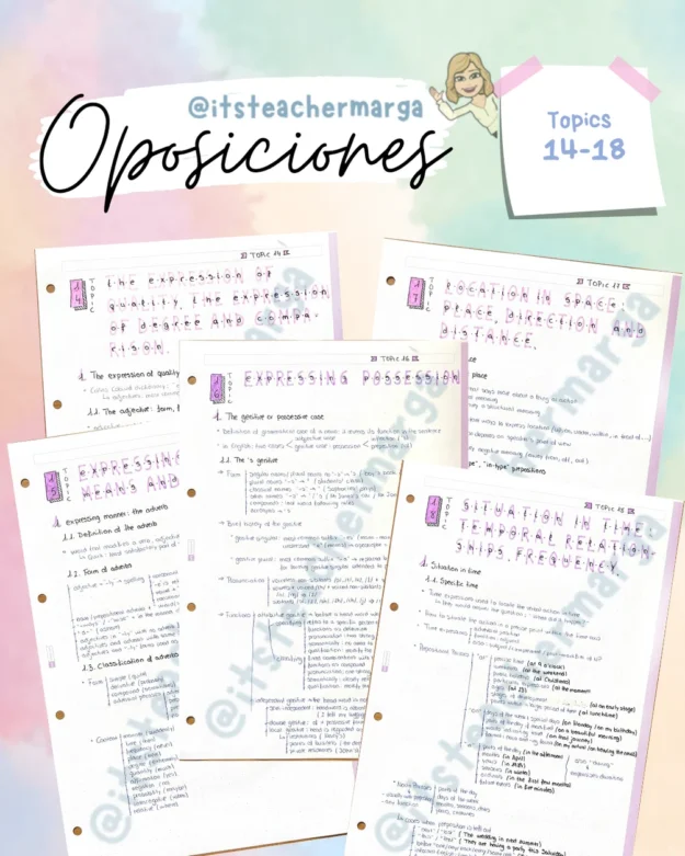 Oposiciones secundaria inglés: Topics 14-18