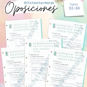 Oposiciones secundaria inglés: Topics 32-36