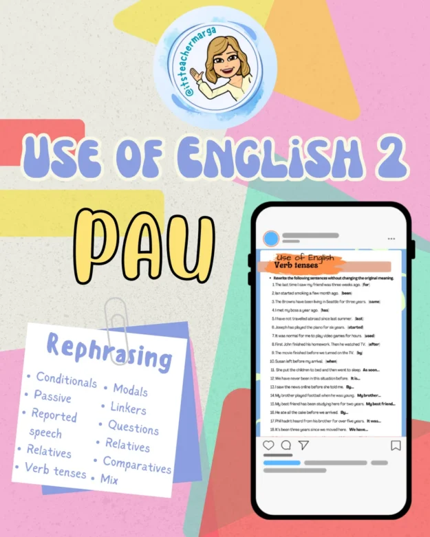 PAU: Use of English 2 (rephrasing)