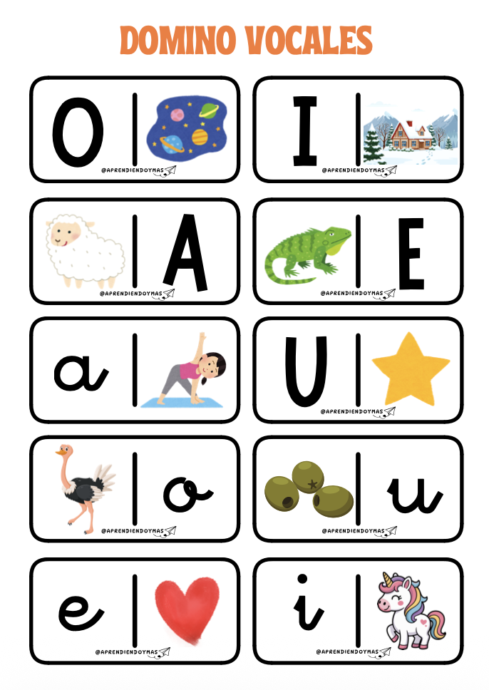 Dominó vocales - Imagen 2