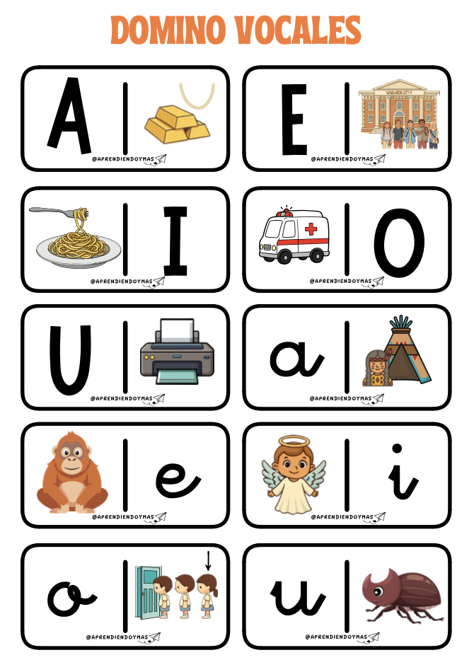 Dominó vocales - Imagen 3