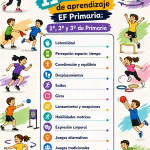 JUEGOS de EF para 11 unidades didácticas de 1º, 2º y 3º de Primaria.