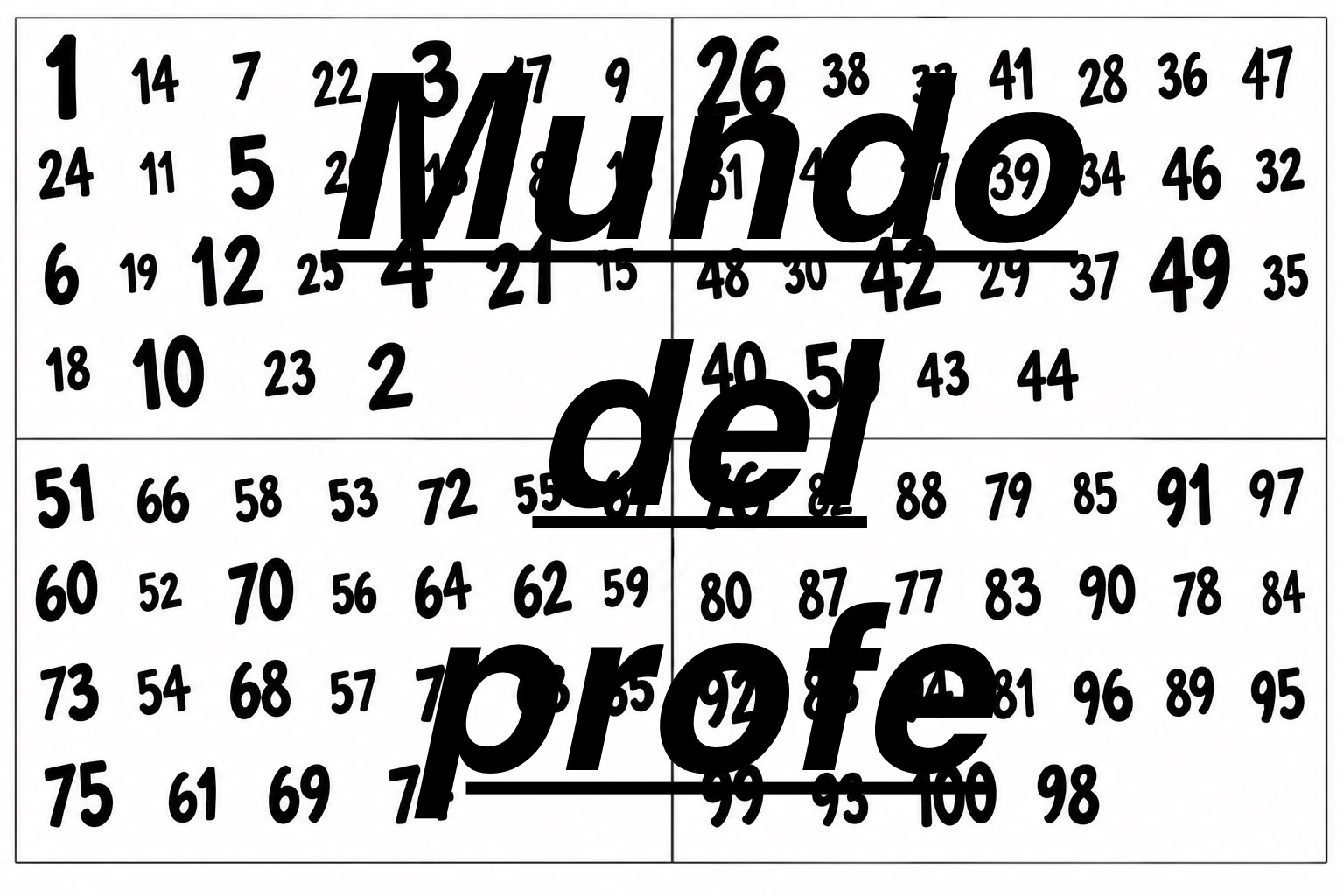 Ficha cooperativa 1-100 matemáticas - Imagen 2