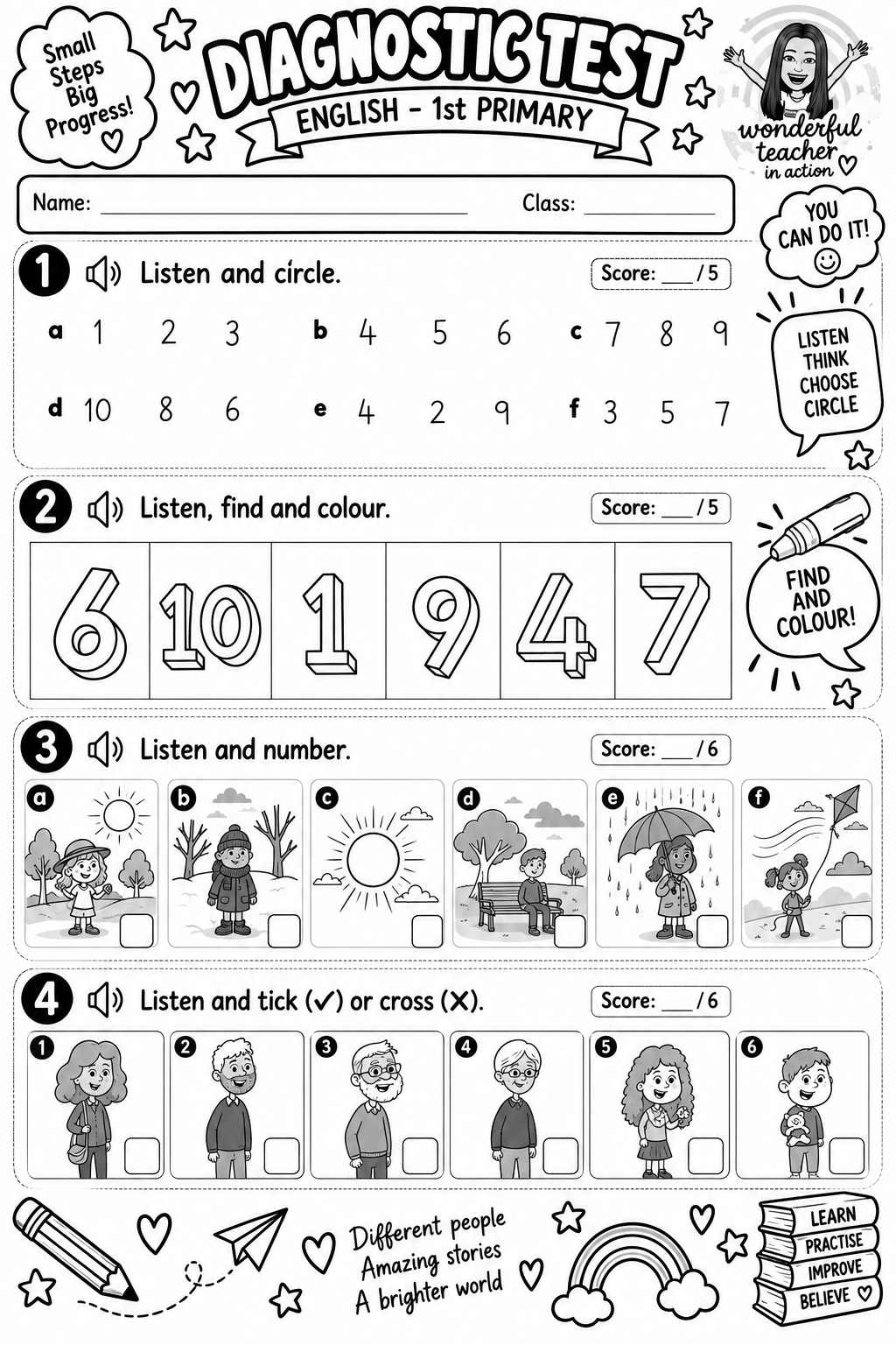 English diagnostic test 1st LEVEL - Imagen 2