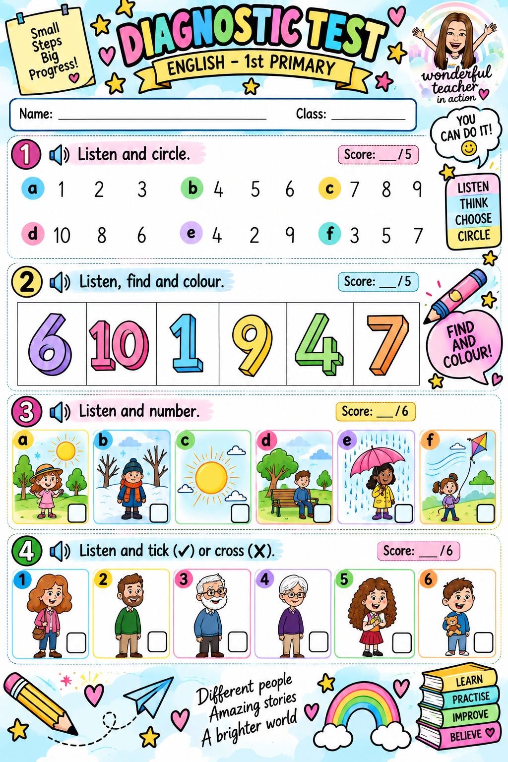 English diagnostic test 1st LEVEL - Imagen 3