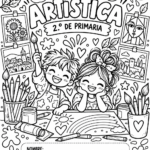 Artbook en blanco y negro 🎨✨ ¡NUEVO CUADERNO DE ARTÍSTICA PARA 2.º DE PRIMARIA! ✨🎨